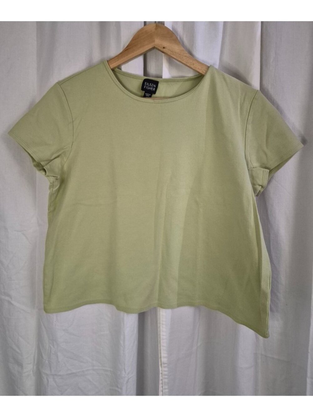Eileen Fisher Large Boxy Cotton Casual Lagenlook Comfort Work Designer Top